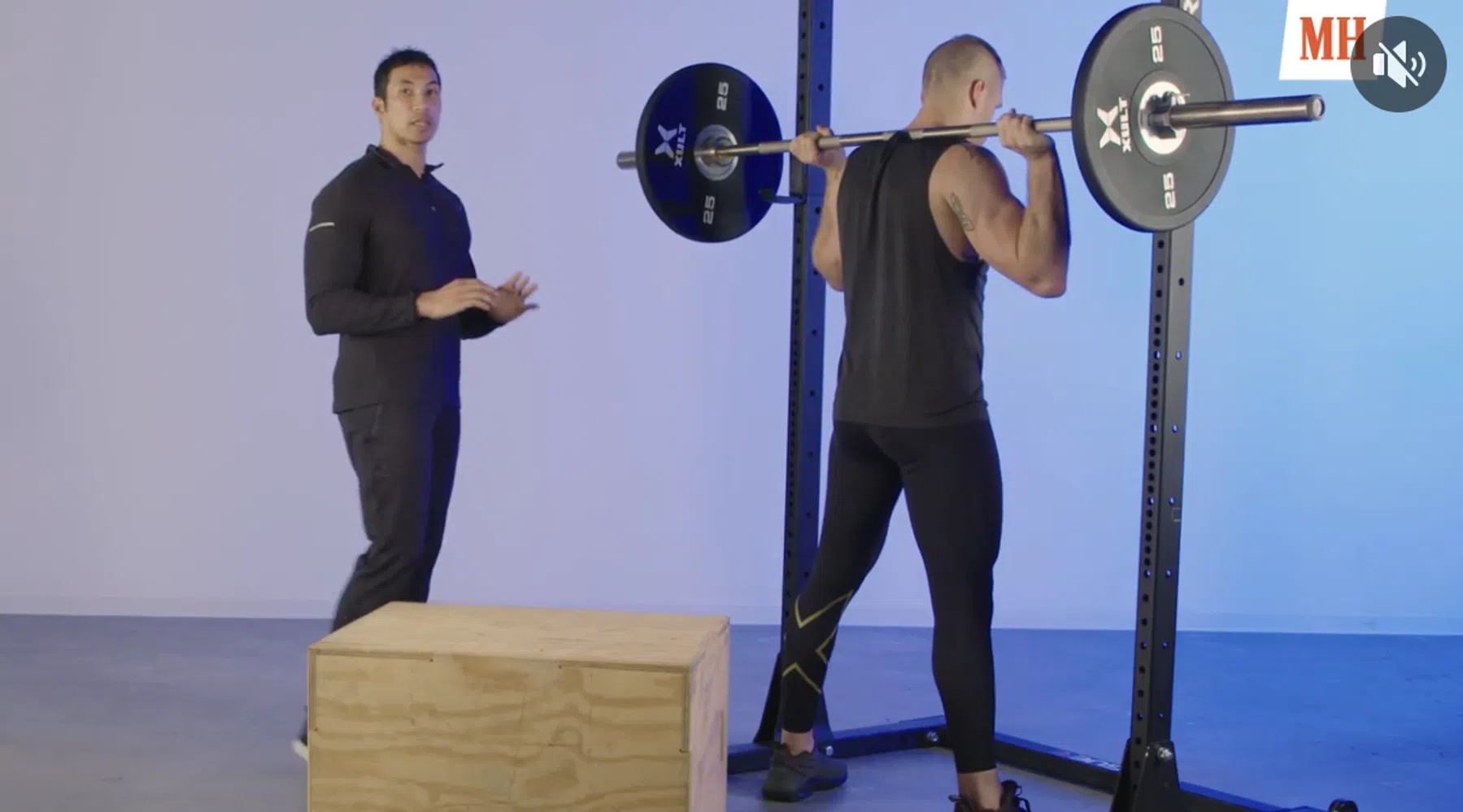 Box squat with coaching
